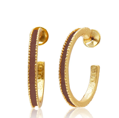 Enamel Dotty Hoops