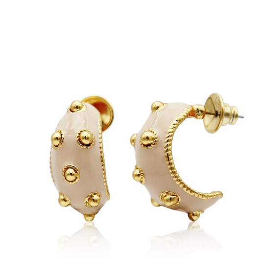 Enamel Dots Hoops