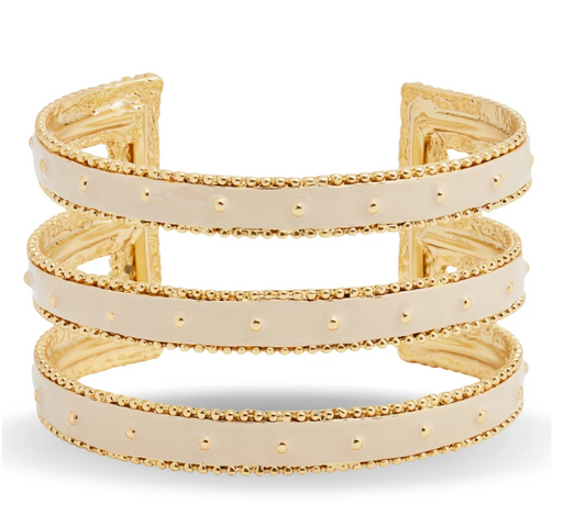 Enamel Dots Cuff Bracelet