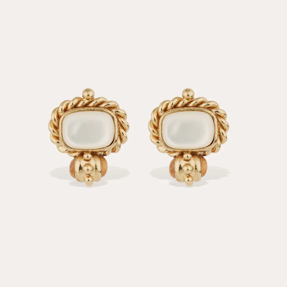 Amarante Earrings - White Mother-of-Pearl