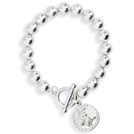 Pulsera de cuentas y diseño de abeja