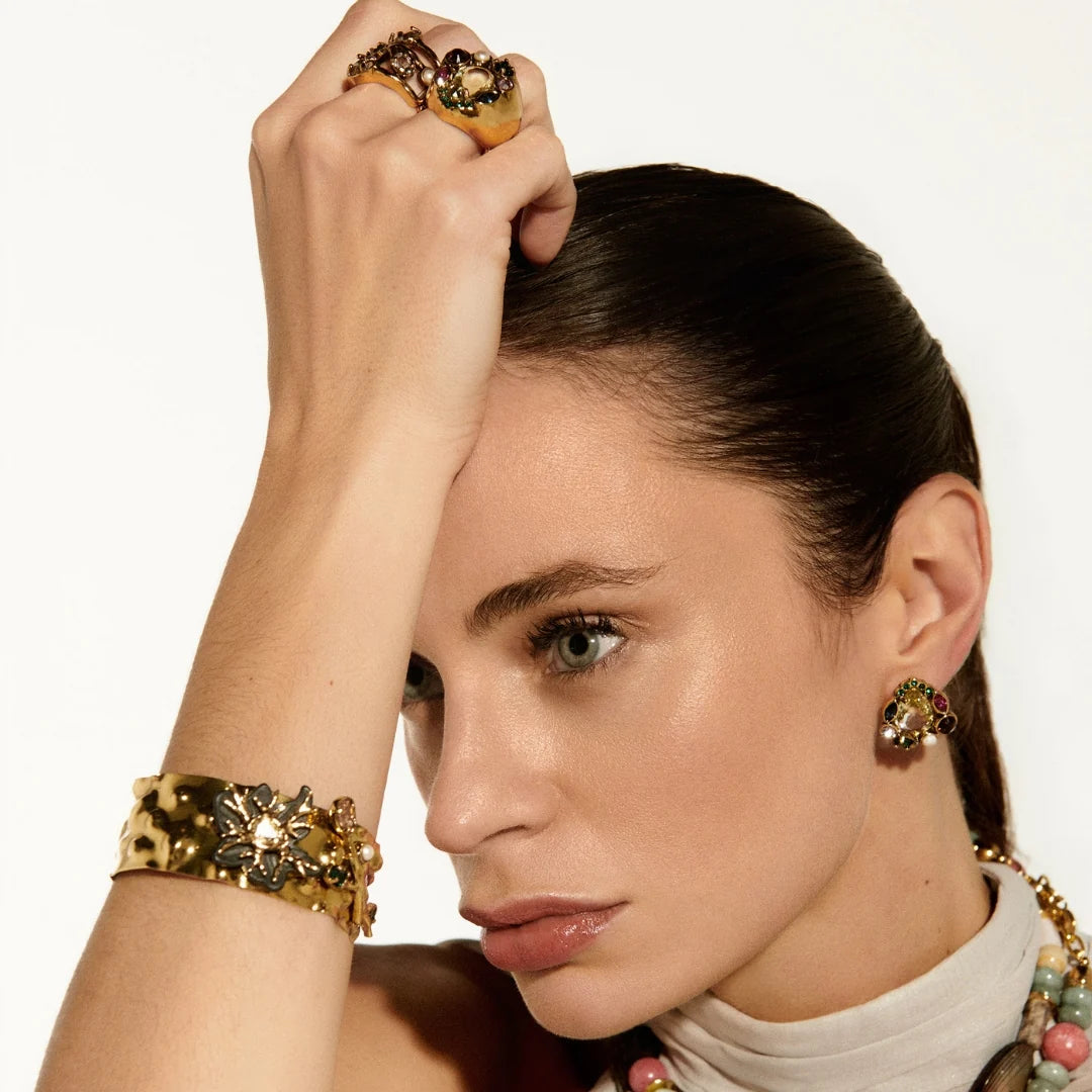 Pulsera texturizada dorada - Peregrinación