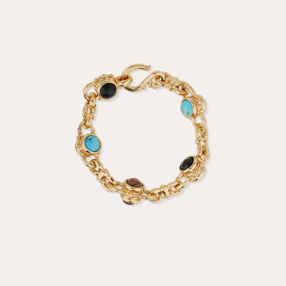 Amarante multi Bracelet - Turquoise, Black Basalt and Wood