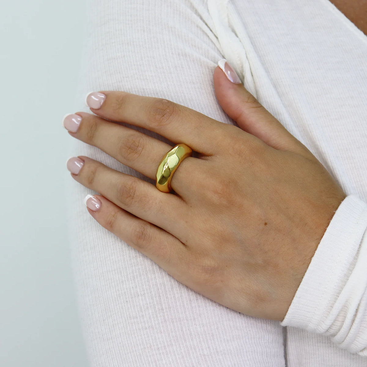 Bubble Textured Metal Ring